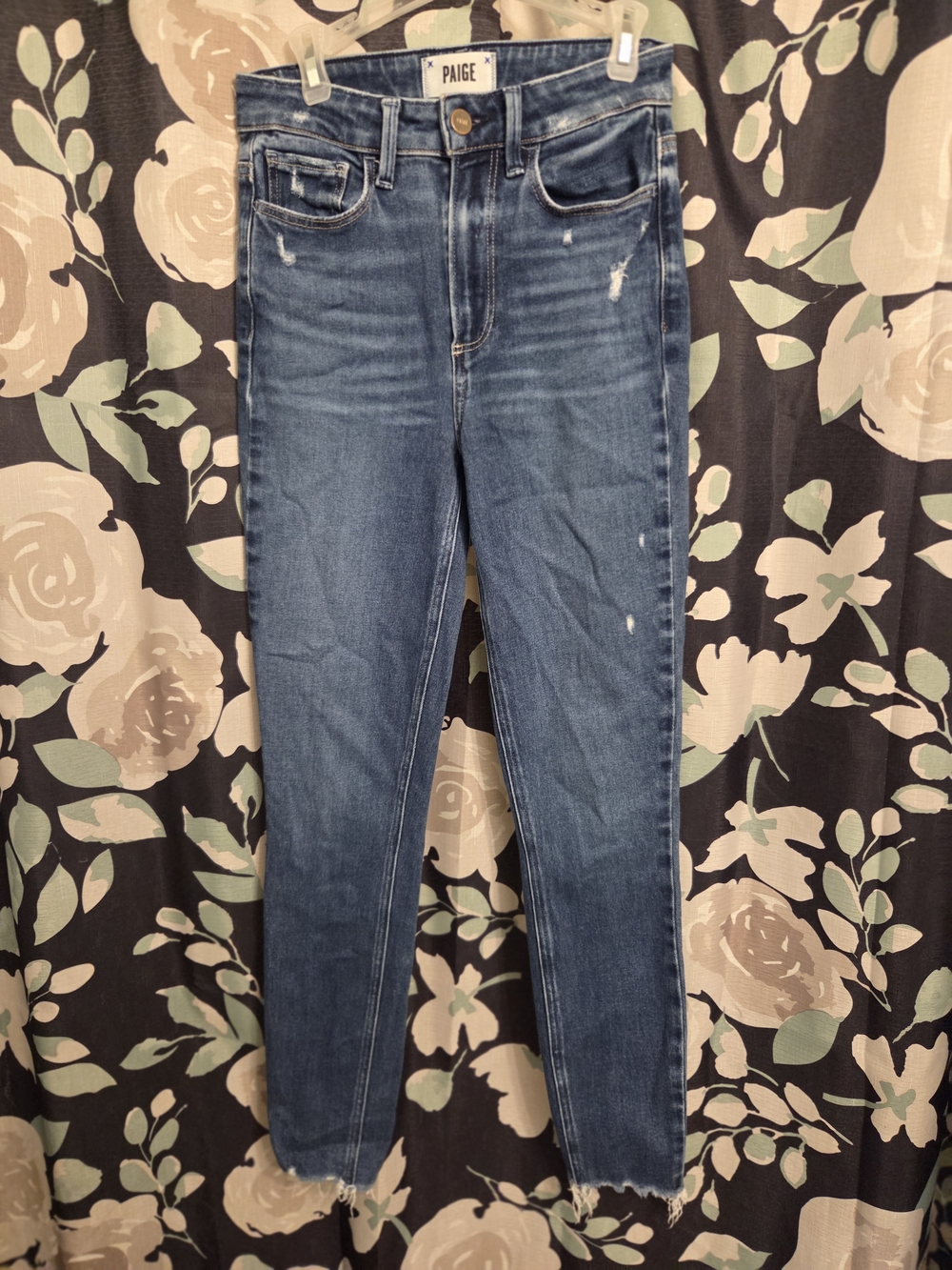 PAIGE High-Rise Skinny Jeans in Medium Blue